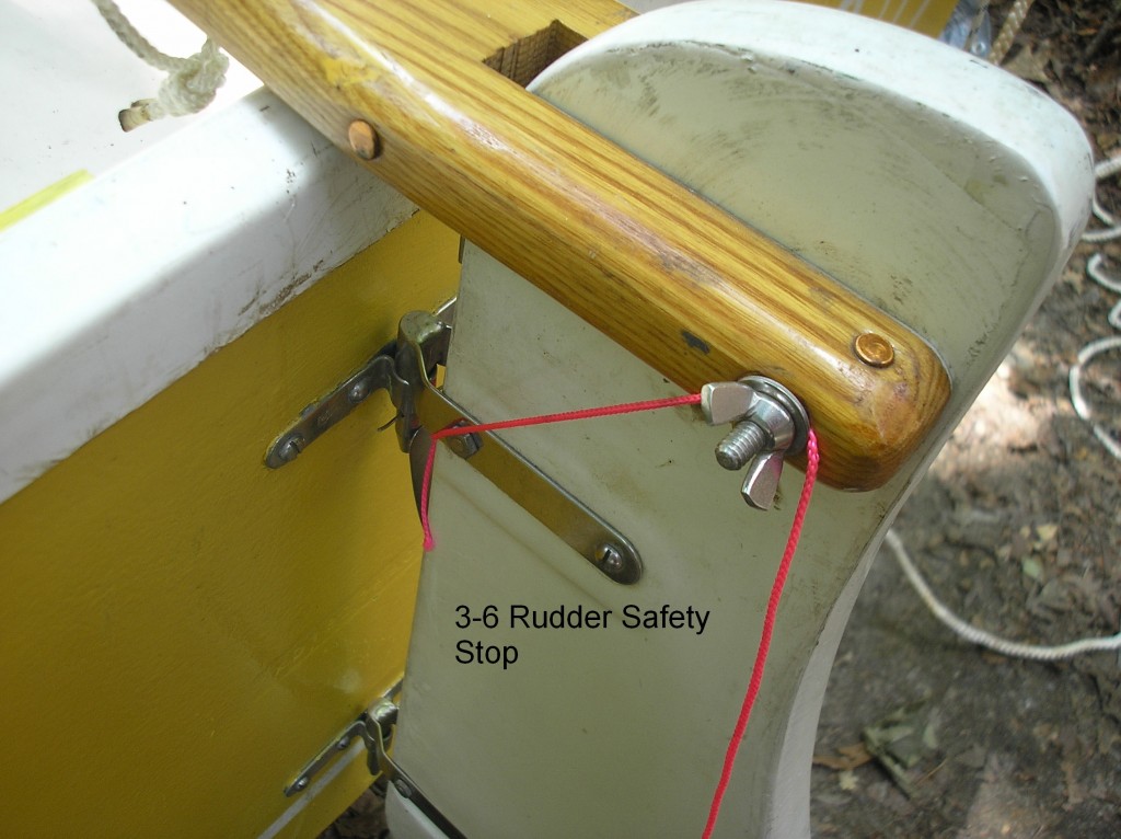 36 QuickRelease Halyards and 37 Rudder Safety Stop Javelin Journal